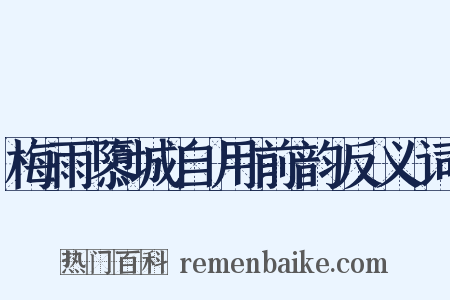 梅雨隳城自用前韵反义词是什么意思的图片
